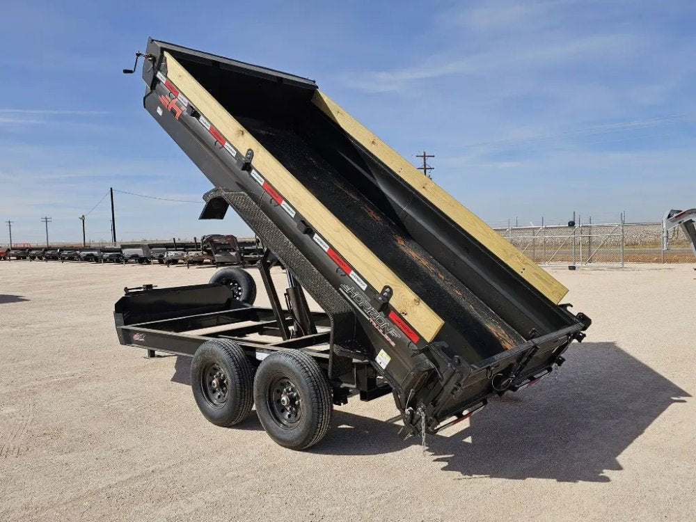14' Horizon EZ7 Bumper Pull Dump Trailer 19" Sides - (2) 7K Axles 15863