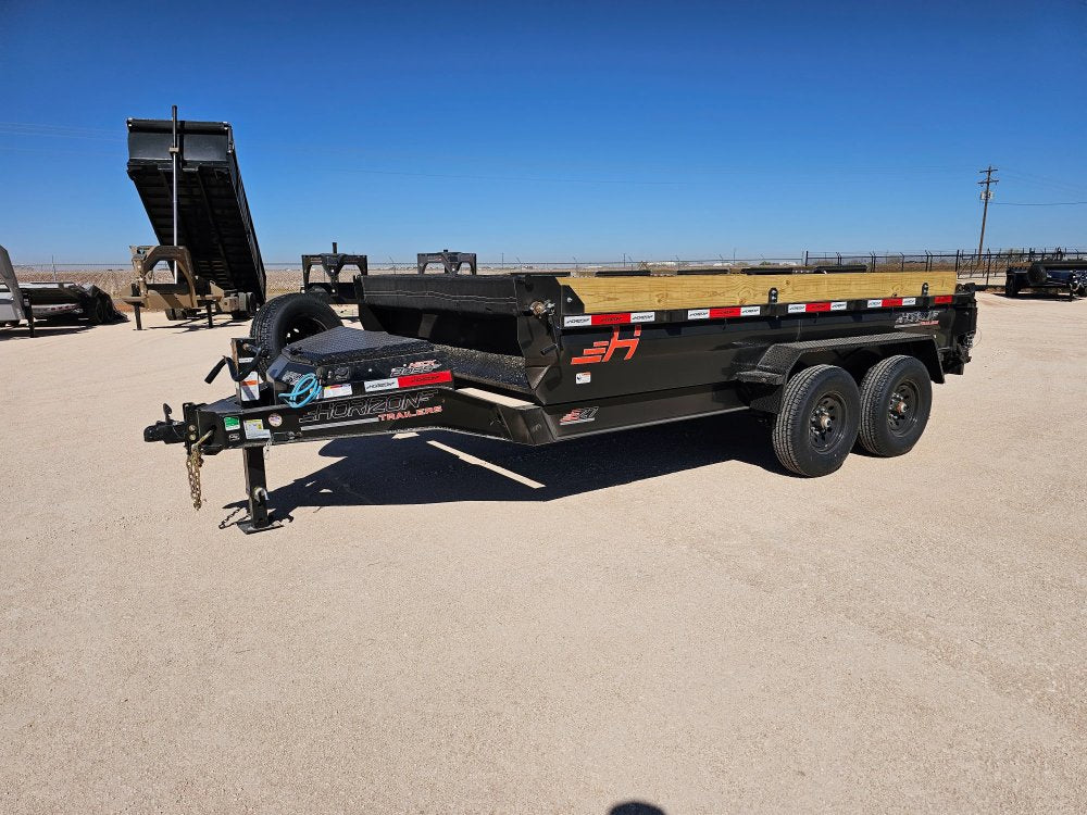 14' Horizon EZ7 Bumper Pull Dump Trailer 19" Sides - (2) 7K Axles 15865