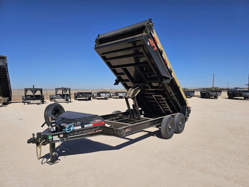 14' Horizon EZ7 Bumper Pull Dump Trailer 19" Sides - (2) 7K Axles 15861