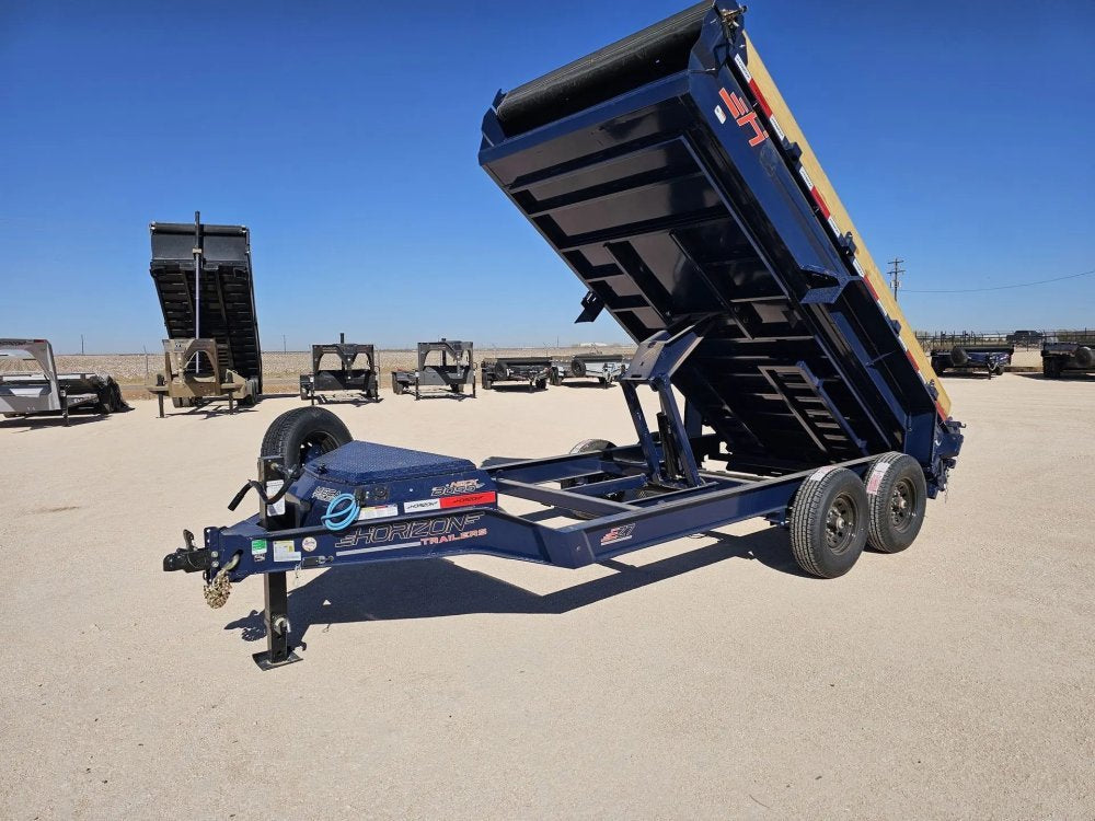 14' Horizon EZ7 Bumper Pull Dump Trailer 19" Sides - (2) 7K Axles 15844