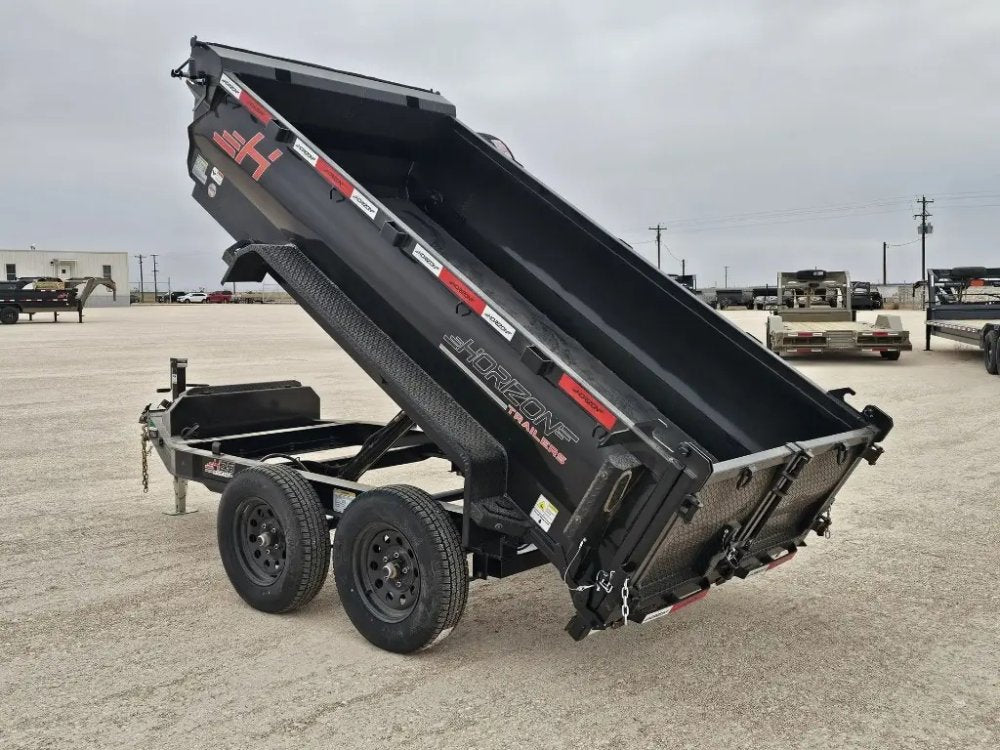 10' Horizon HZ5 Bumper Pull Dump Trailer 24" Side Walls - (2) 3.5K Axles 15796