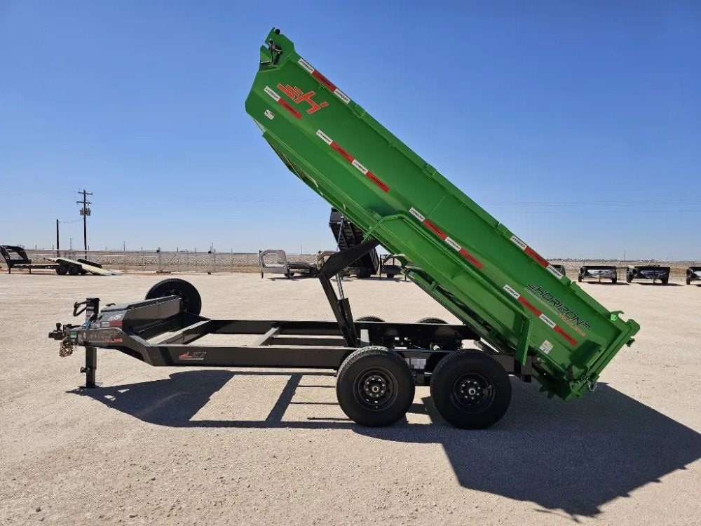 14' Horizon LZ7 Bumper Pull Dump Trailer 30" Side Walls - (2) 7K Axles 15931