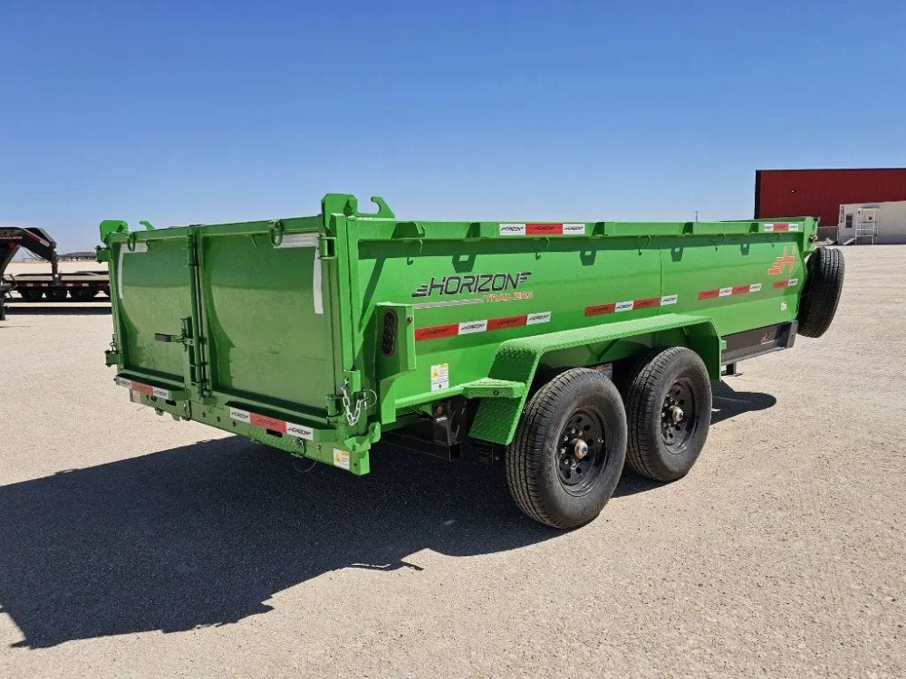 14' Horizon LZ7 Bumper Pull Dump Trailer 30" Side Walls - (2) 7K Axles 15931