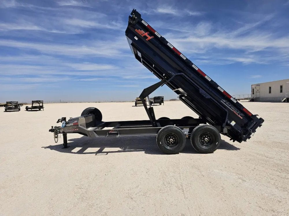 14' Horizon HZ7 Bumper Pull Dump Trailer 24" Side Walls - (2) 7K Axles 15273