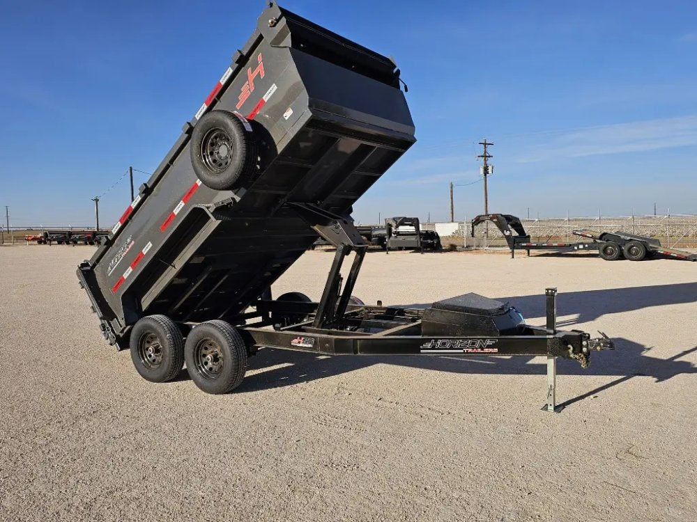 12' Horizon HZ6 Bumper Pull Dump Trailer 36" Side Walls - (2) 5.2K Axles 15964