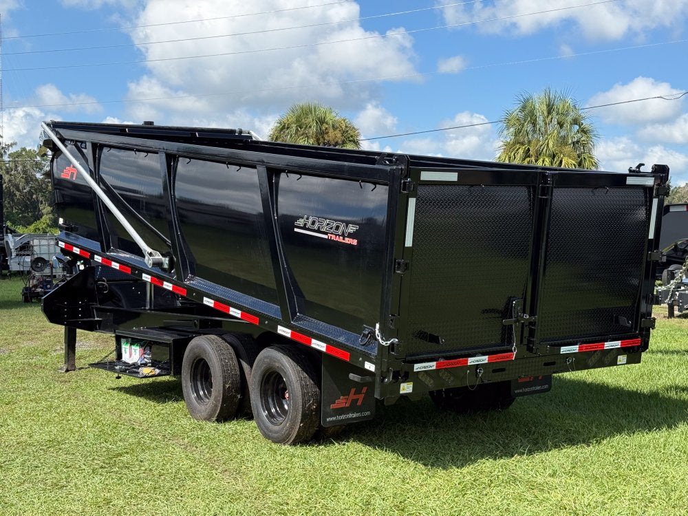 20 Horizon HZH Gooseneck Dump Trailer 48" Side Walls Hydraulic Jacks - (2) 12K Axles 8f-48d