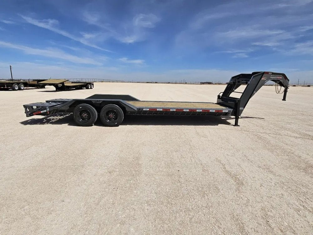 24' HEH Gooseneck Equipment Trailer Drive Over Fenders Mega Ramps - (2) 10K Axles 14756
