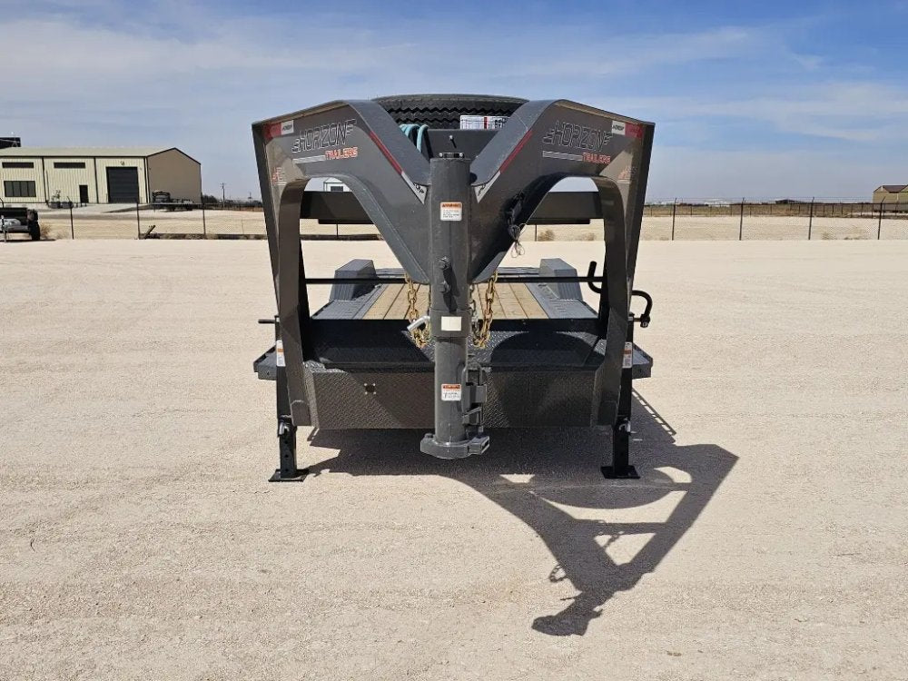 24' HEH Gooseneck Equipment Trailer Drive Over Fenders Mega Ramps - (2) 10K Axles 14756