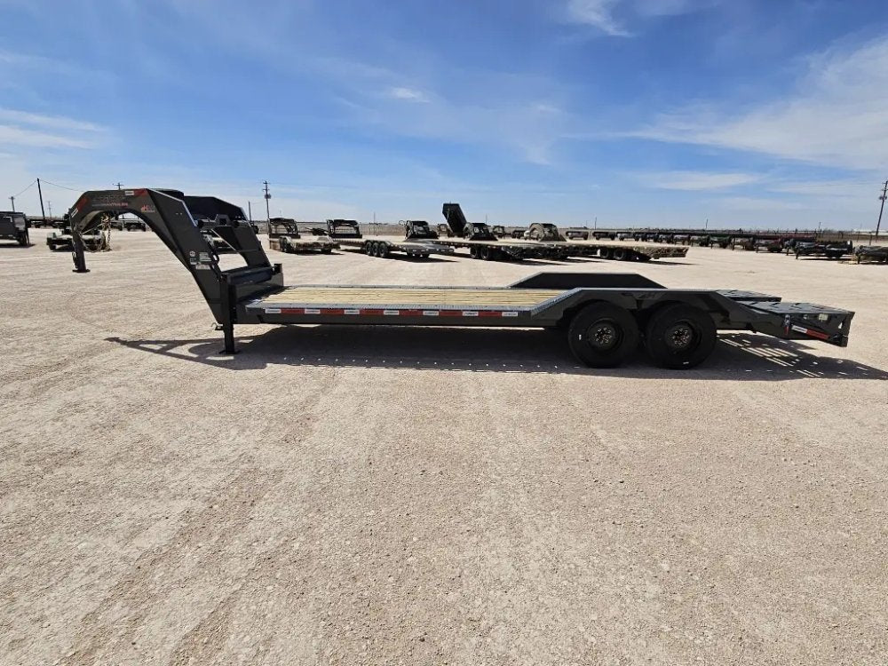 24' HEH Gooseneck Equipment Trailer Drive Over Fenders Mega Ramps - (2) 10K Axles 14756