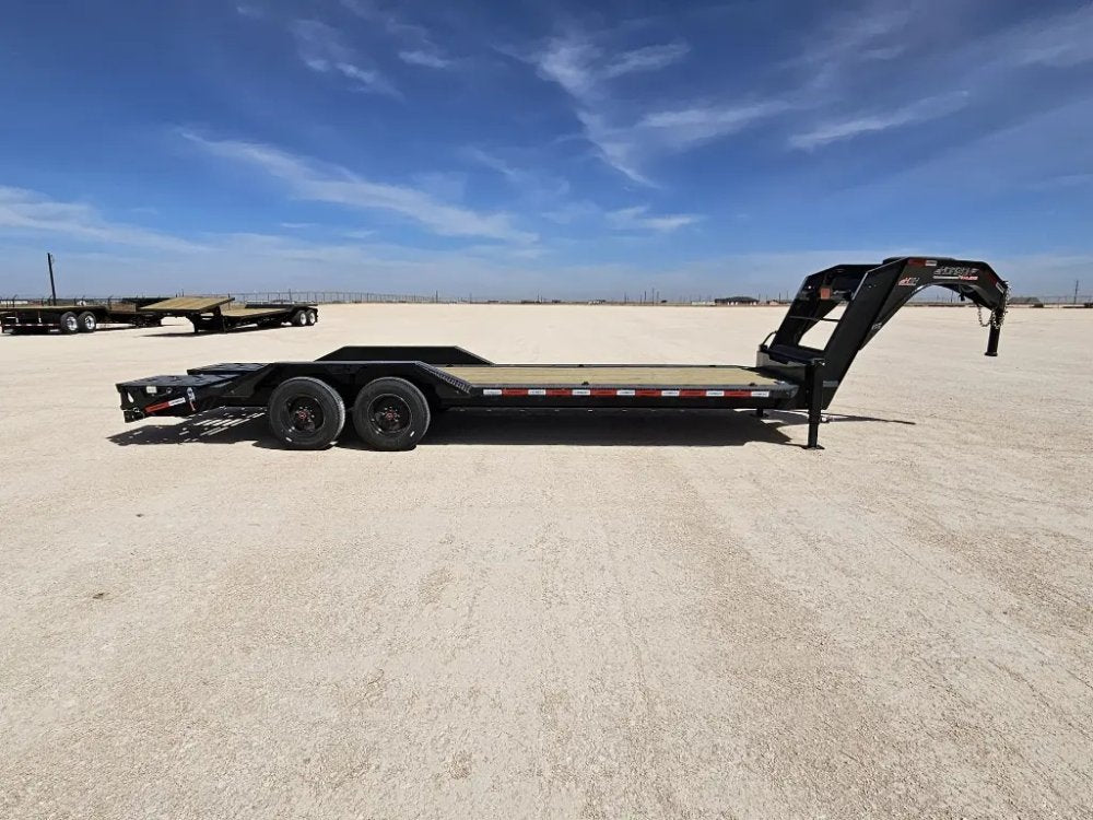 24' HEH Gooseneck Equipment Trailer Drive Over Fenders Mega Ramps - (2) 10K Axles 16116