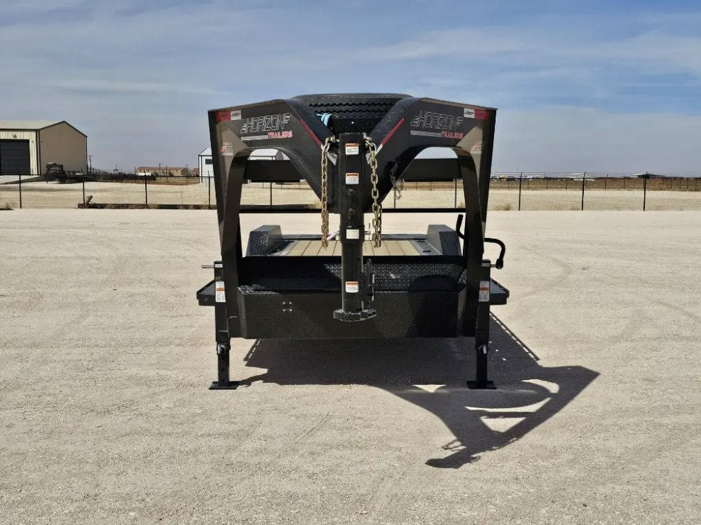 24' HEH Gooseneck Equipment Trailer Drive Over Fenders Mega Ramps - (2) 10K Axles 16116