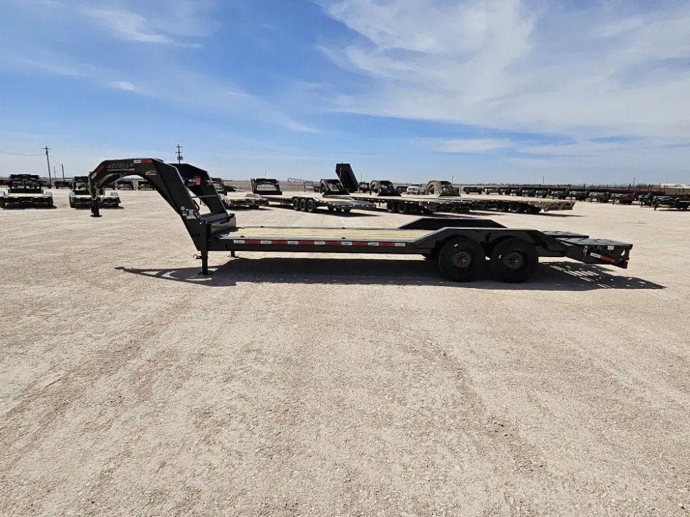 24' HEH Gooseneck Equipment Trailer Drive Over Fenders Mega Ramps - (2) 10K Axles 16116