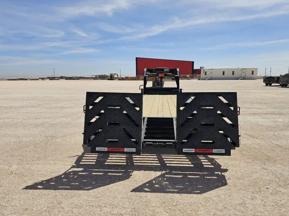 24' HEH Gooseneck Equipment Trailer Drive Over Fenders Mega Ramps - (2) 10K Axles 16116