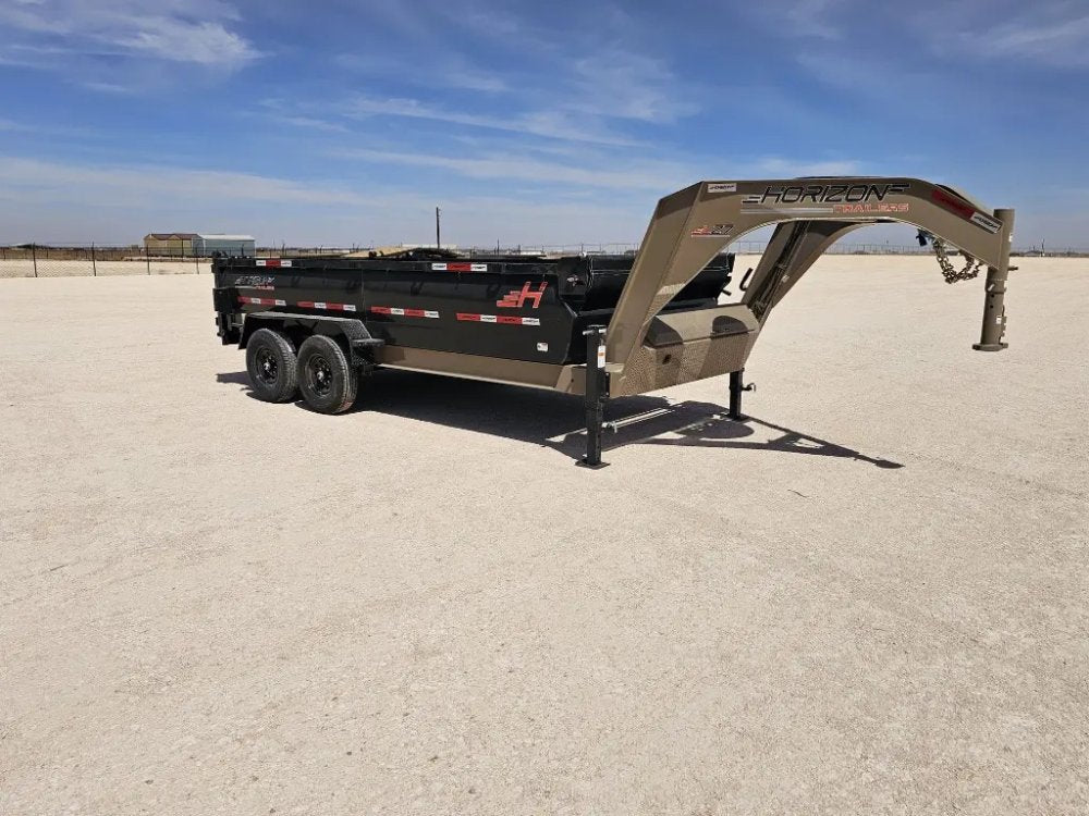 16' Horizon LZ7 Gooseneck Dump Trailer 30" Side Walls - (2) 7K Axles 16651