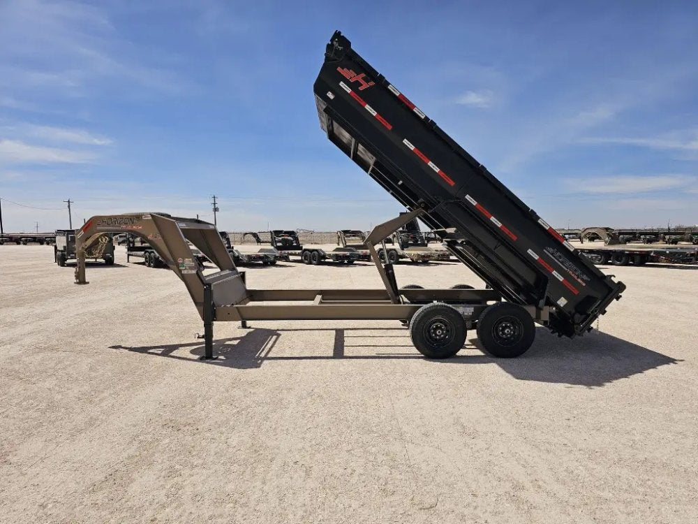 16' Horizon LZ7 Gooseneck Dump Trailer 30" Side Walls - (2) 7K Axles 16651