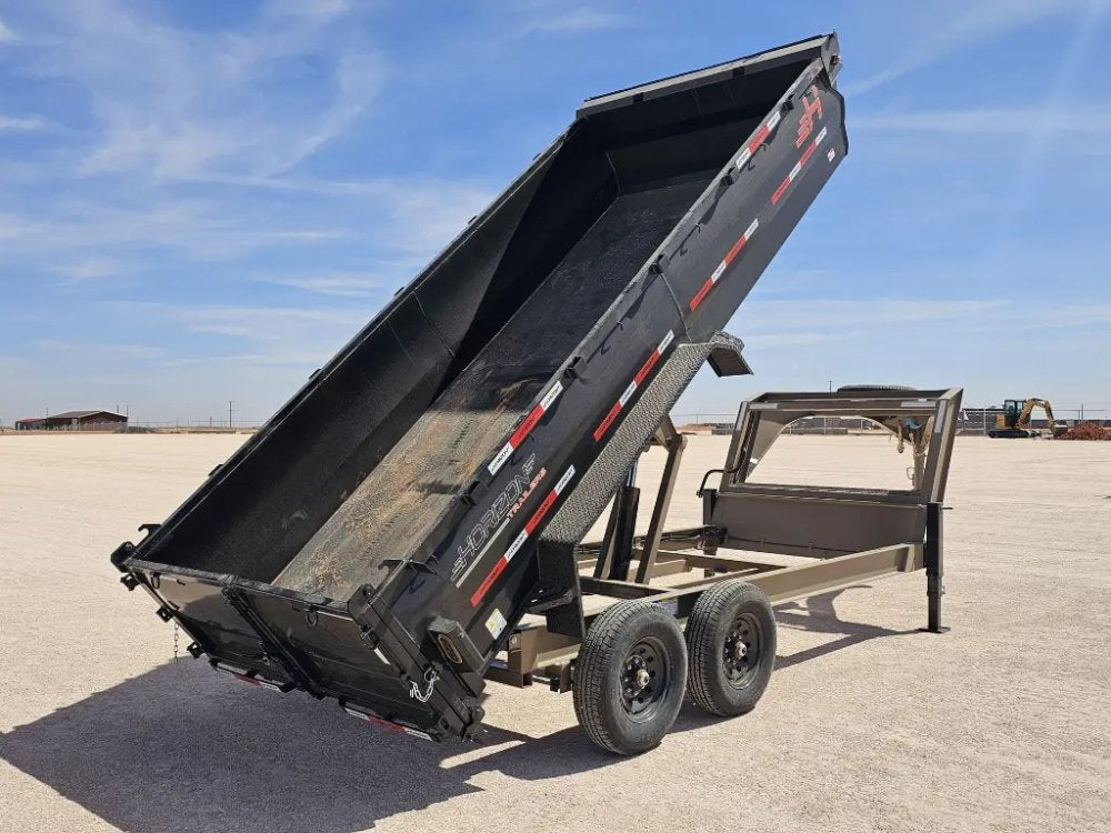 16' Horizon LZ7 Gooseneck Dump Trailer 30" Side Walls - (2) 7K Axles 16651
