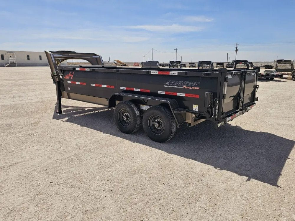 16' Horizon LZ7 Gooseneck Dump Trailer 30" Side Walls - (2) 7K Axles 16651