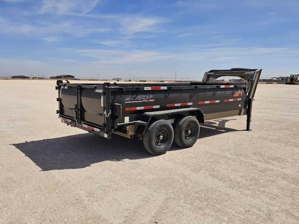 16' Horizon LZ7 Gooseneck Dump Trailer 30" Side Walls - (2) 7K Axles 16651