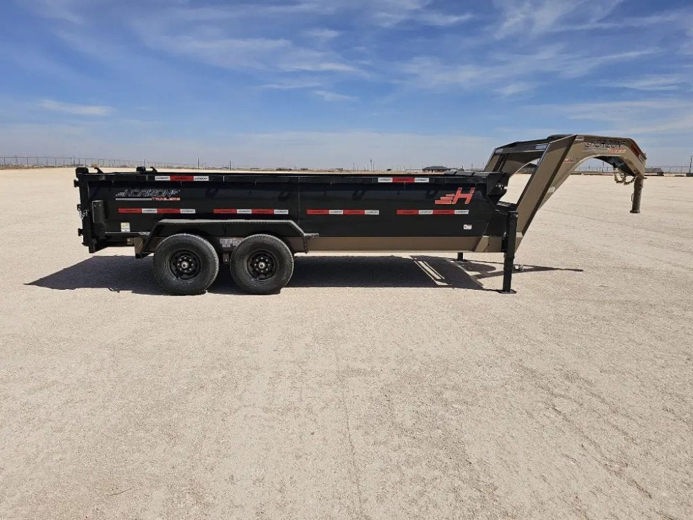 16' Horizon LZ7 Gooseneck Dump Trailer 30" Side Walls - (2) 7K Axles 16651