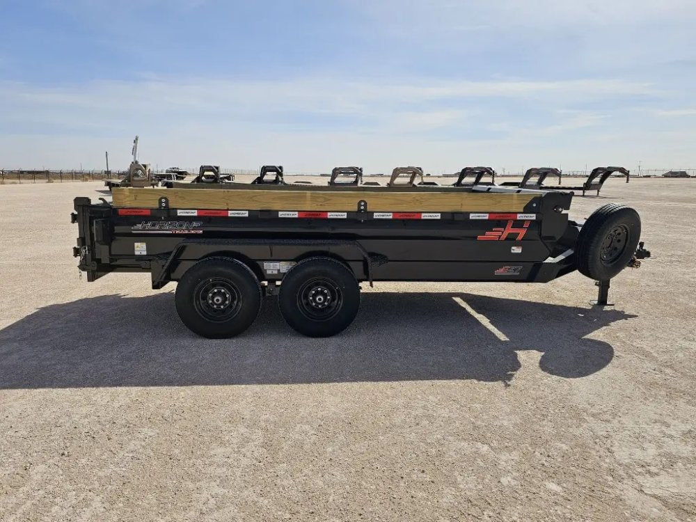 14' Horizon EZ7 Bumper Pull Dump Trailer 19" Sides - (2) 7K Axles 15863