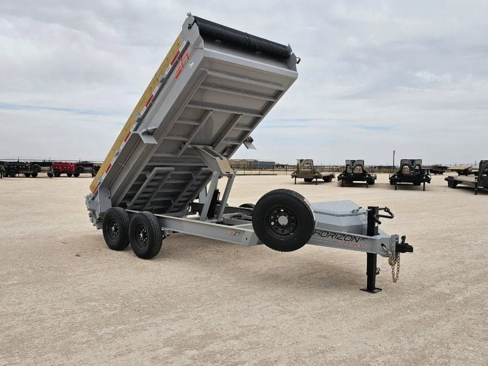 14' Horizon EZ7 Bumper Pull Dump Trailer 19" Sides - (2) 7K Axles 15853