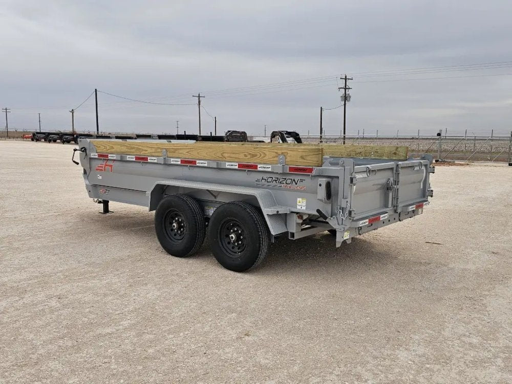 14' Horizon EZ7 Bumper Pull Dump Trailer 19" Sides - (2) 7K Axles 15853