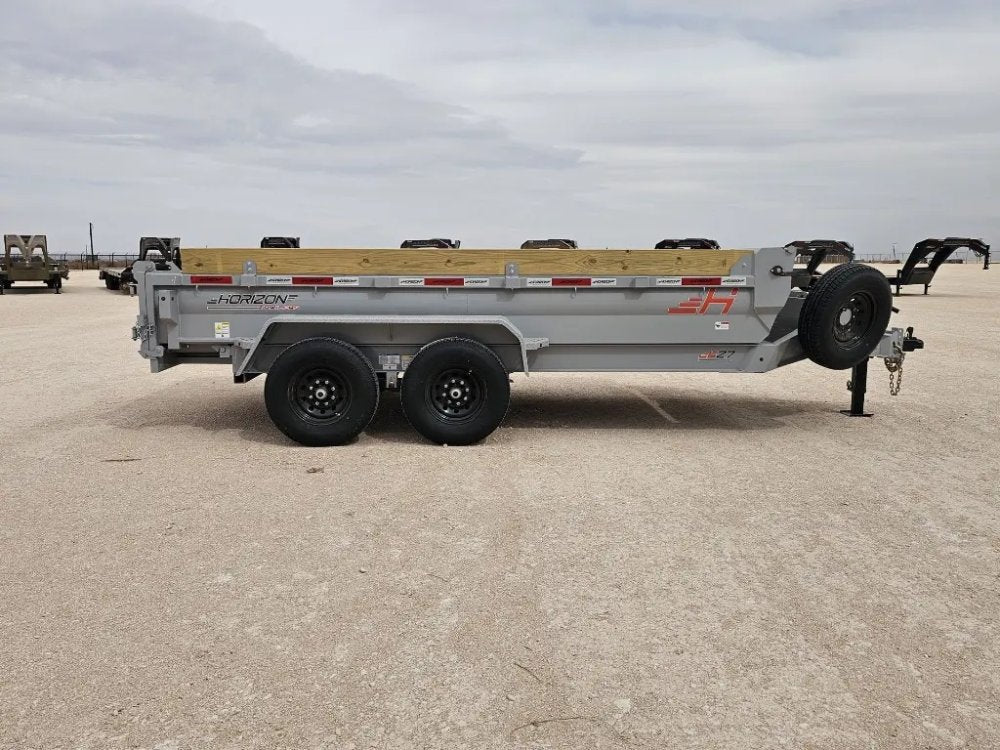 14' Horizon EZ7 Bumper Pull Dump Trailer 19" Sides - (2) 7K Axles 15853
