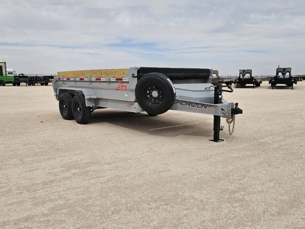 14' Horizon EZ7 Bumper Pull Dump Trailer 19" Sides - (2) 7K Axles 15853