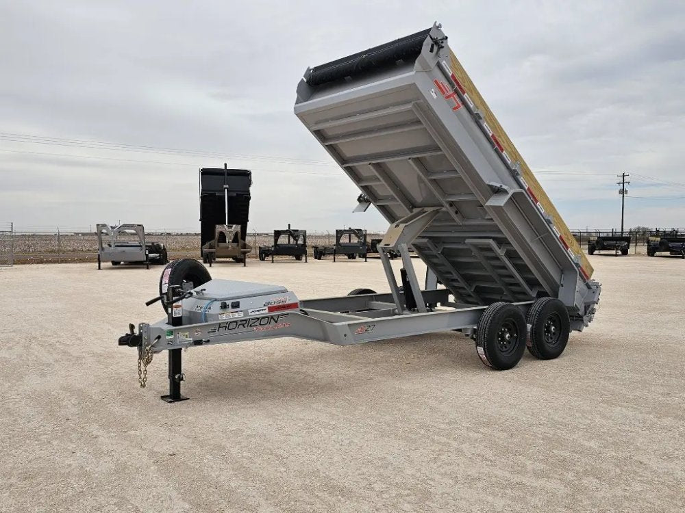 14' Horizon EZ7 Bumper Pull Dump Trailer 19" Sides - (2) 7K Axles 15853
