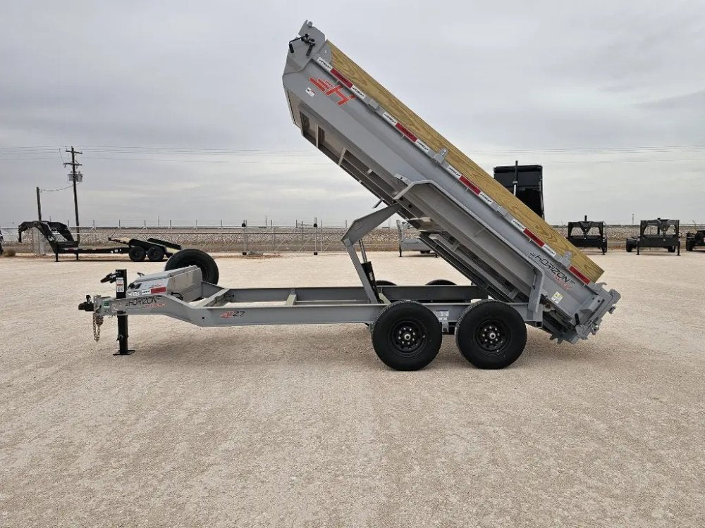14' Horizon EZ7 Bumper Pull Dump Trailer 19" Sides - (2) 7K Axles 15853