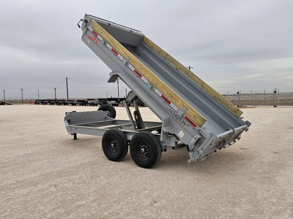 14' Horizon EZ7 Bumper Pull Dump Trailer 19" Sides - (2) 7K Axles 15853