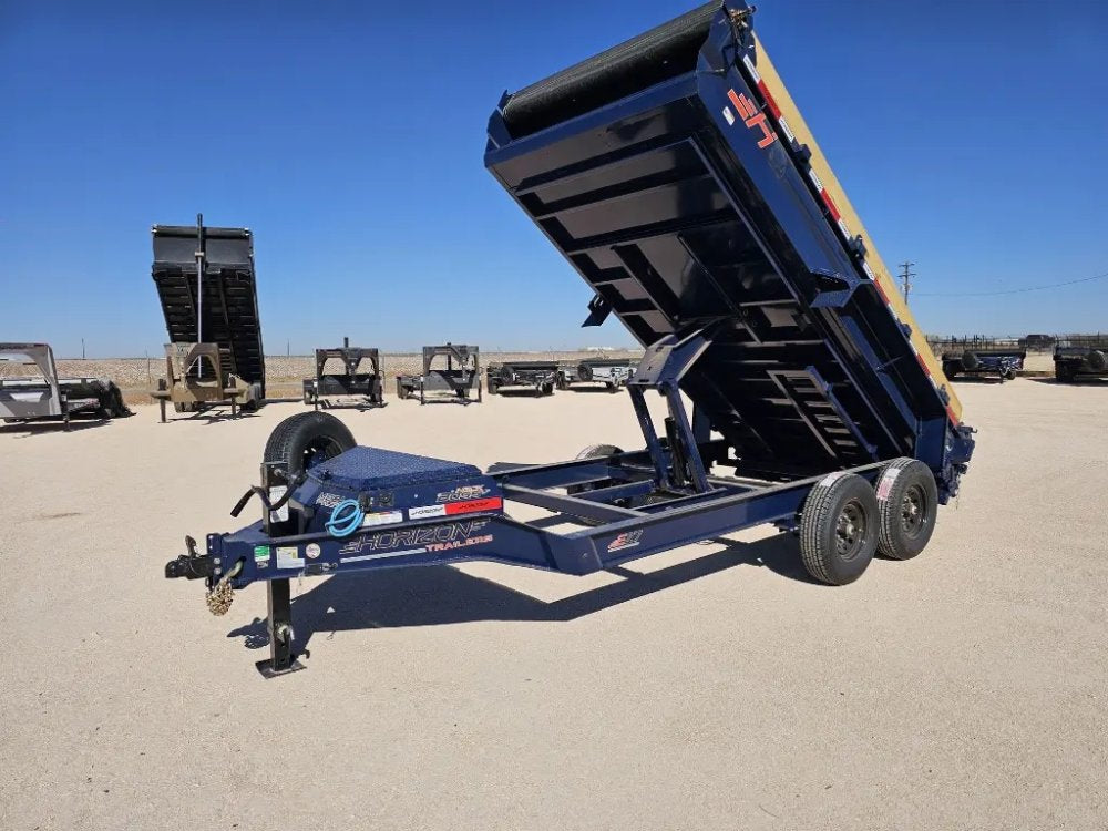 14' Horizon EZ7 Bumper Pull Dump Trailer 19" Sides - (2) 7K Axles 15842