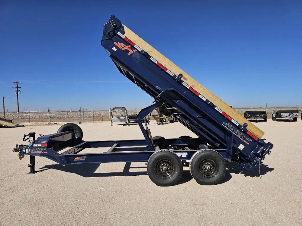 14' Horizon EZ7 Bumper Pull Dump Trailer 19" Sides - (2) 7K Axles 15842