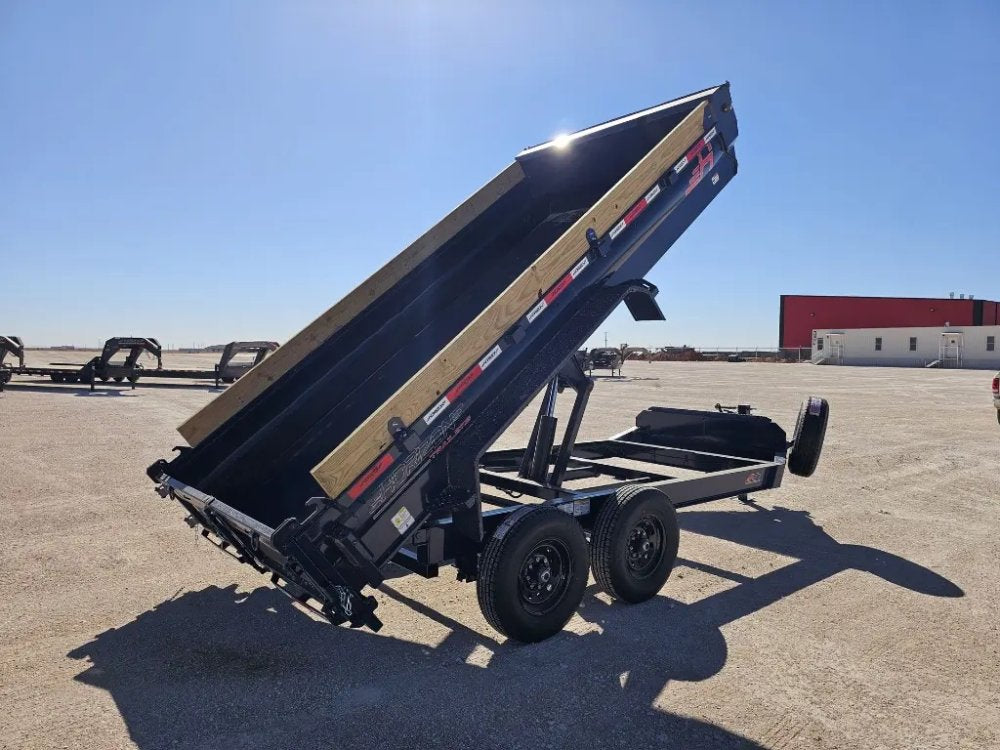 14' Horizon EZ7 Bumper Pull Dump Trailer 19" Sides - (2) 7K Axles 15842
