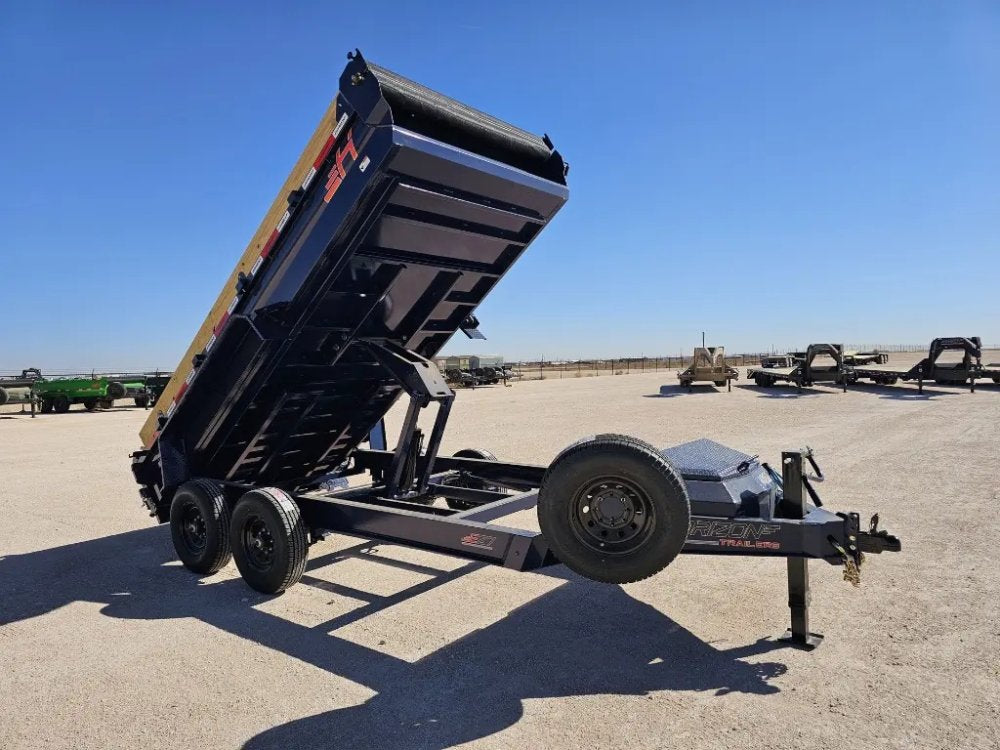 14' Horizon EZ7 Bumper Pull Dump Trailer 19" Sides - (2) 7K Axles 15842
