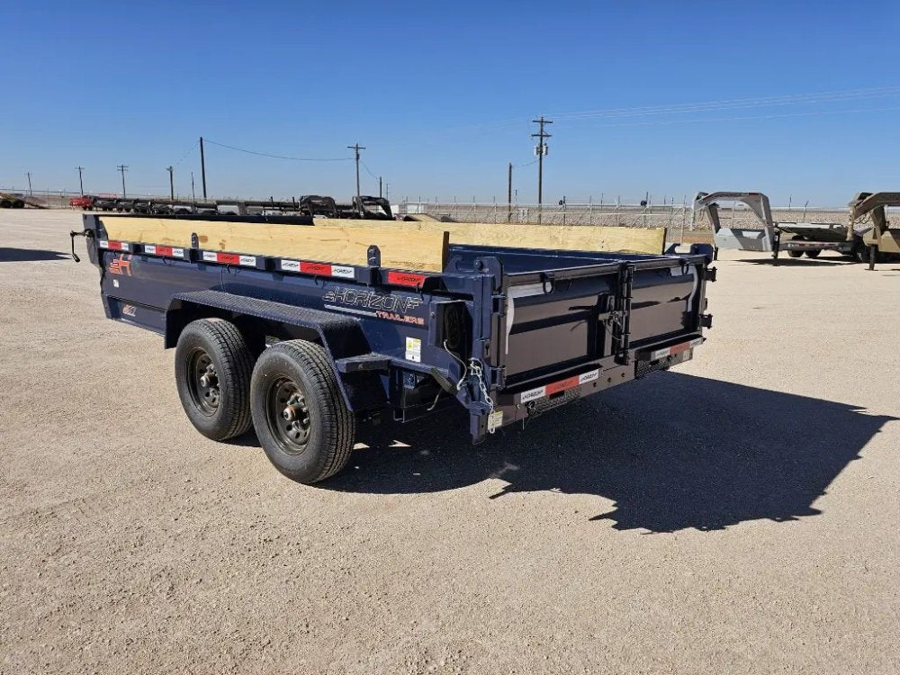 14' Horizon EZ7 Bumper Pull Dump Trailer 19" Sides - (2) 7K Axles 15842
