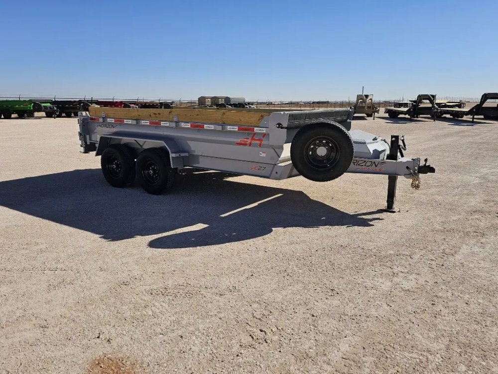14' Horizon EZ7 Bumper Pull Dump Trailer 19" Sides - (2) 7K Axles 15294