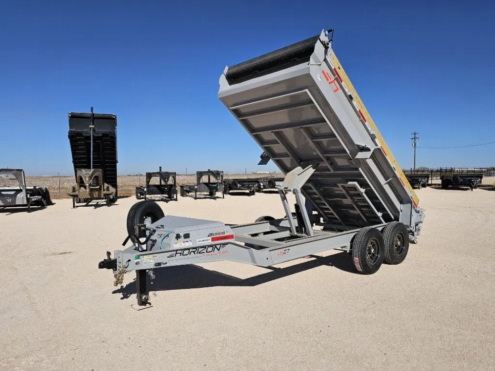 14' Horizon EZ7 Bumper Pull Dump Trailer 19" Sides - (2) 7K Axles 15294