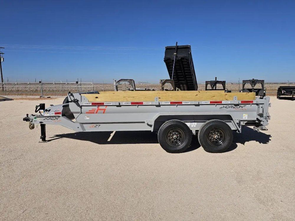 14' Horizon EZ7 Bumper Pull Dump Trailer 19" Sides - (2) 7K Axles 15294