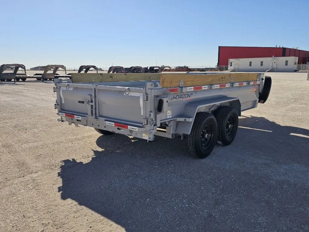 14' Horizon EZ7 Bumper Pull Dump Trailer 19" Sides - (2) 7K Axles 15294