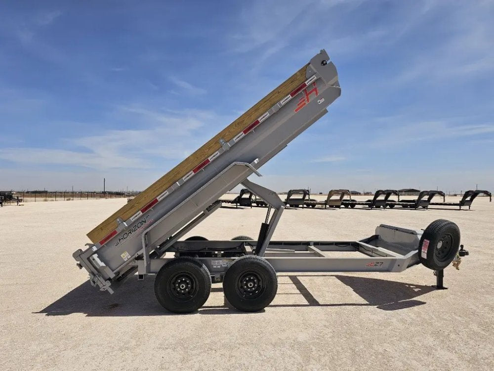 14' Horizon EZ7 Bumper Pull Dump Trailer 19" Sides - (2) 7K Axles 15854
