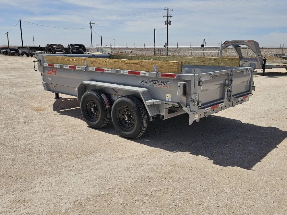 14' Horizon EZ7 Bumper Pull Dump Trailer 19" Sides - (2) 7K Axles 15854