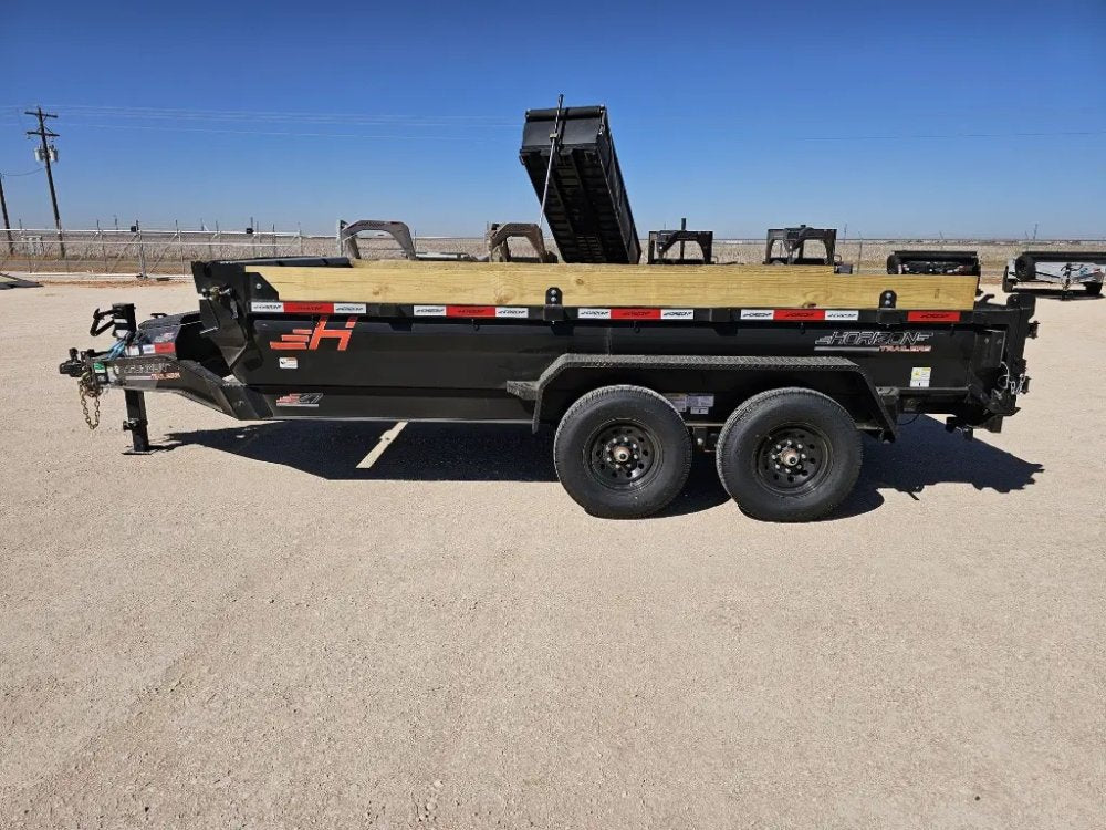 14' Horizon EZ7 Bumper Pull Dump Trailer 19" Sides - (2) 7K Axles 15865