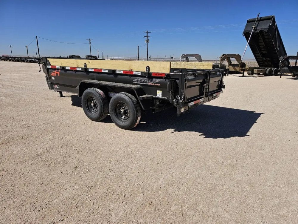 14' Horizon EZ7 Bumper Pull Dump Trailer 19" Sides - (2) 7K Axles 15865