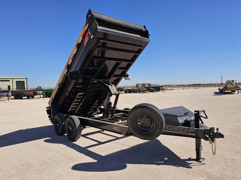 14' Horizon EZ7 Bumper Pull Dump Trailer 19" Sides - (2) 7K Axles 15861