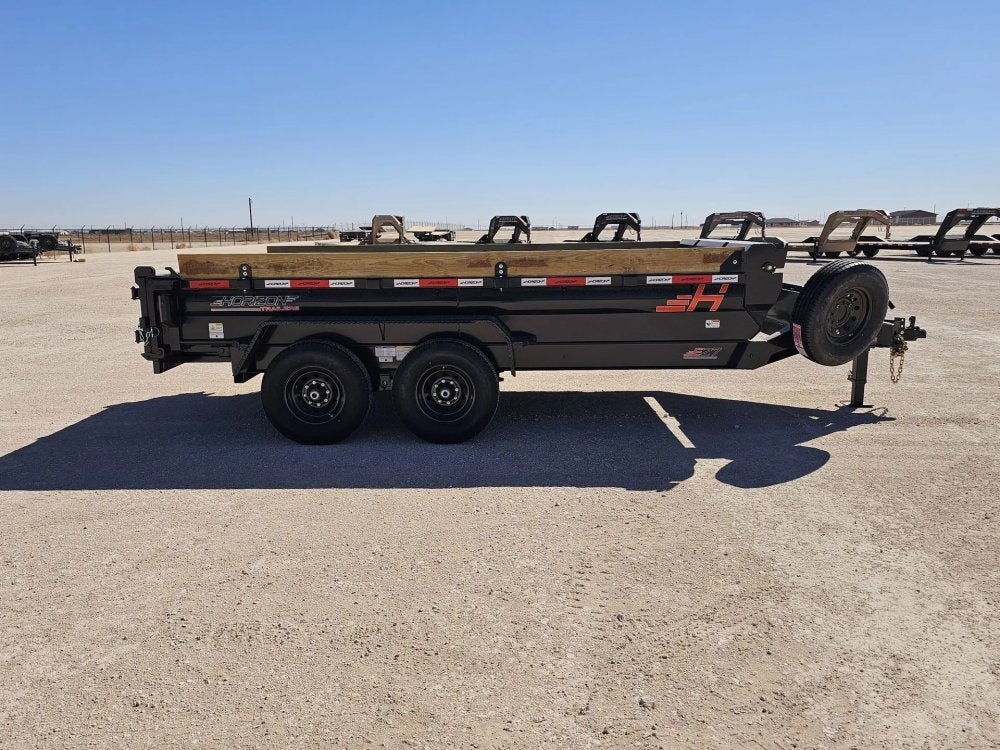 14' Horizon EZ7 Bumper Pull Dump Trailer 19" Sides - (2) 7K Axles 15861