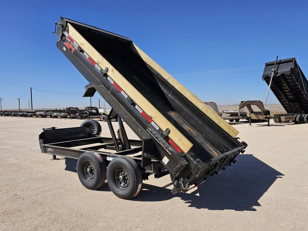 14' Horizon EZ7 Bumper Pull Dump Trailer 19" Sides - (2) 7K Axles 15861