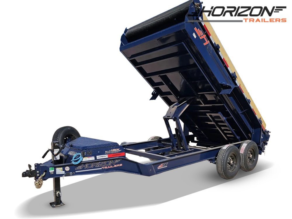 14' Horizon EZ7 Bumper Pull Dump Trailer 19" Sides - (2) 7K Axles 15844