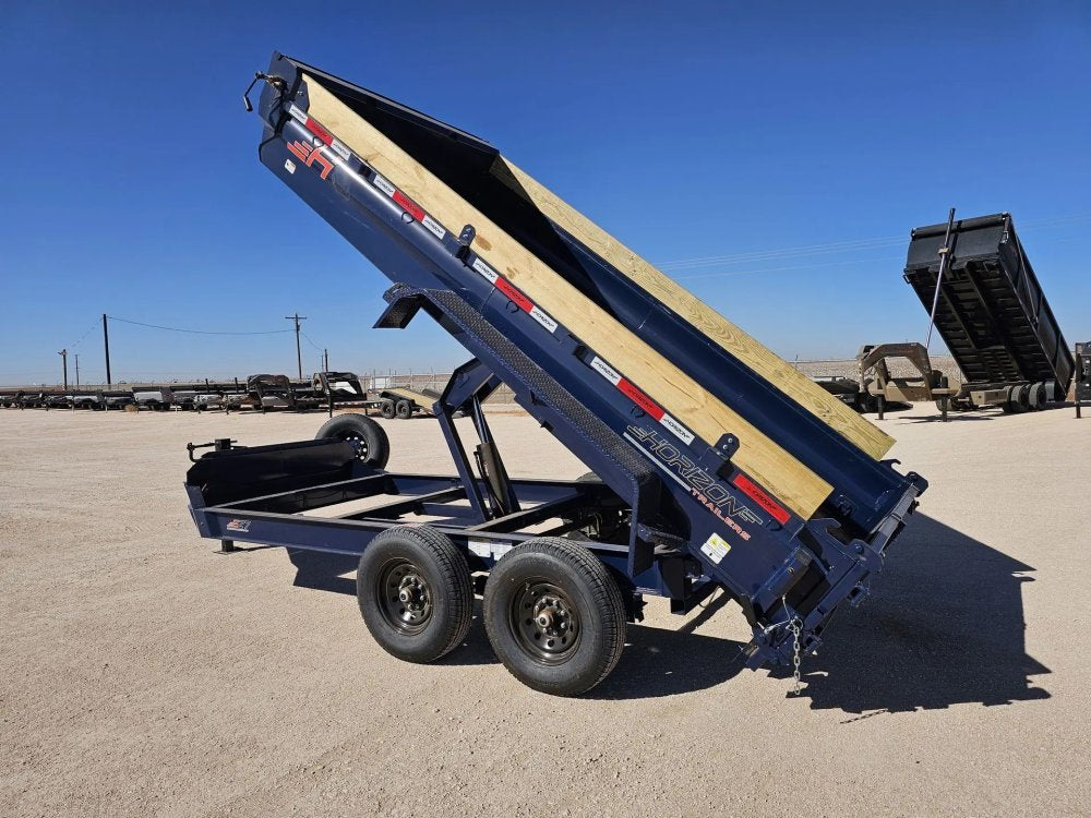 14' Horizon EZ7 Bumper Pull Dump Trailer 19" Sides - (2) 7K Axles 15844