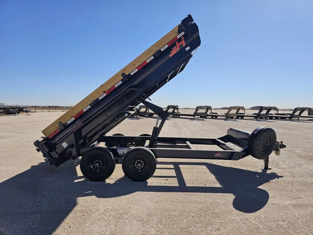 14' Horizon EZ7 Bumper Pull Dump Trailer 19" Sides - (2) 7K Axles 15844